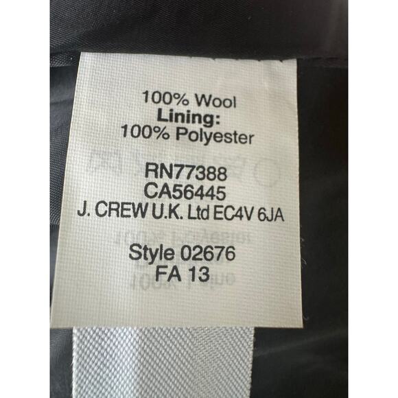 J. Crew Black 100% Wool Lined #2 Pencil Skirt 6 EUC - Picture 7 of 8